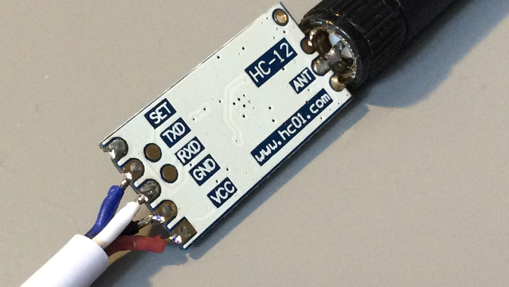 Amethyst AUV HC-12 Antenna soldered