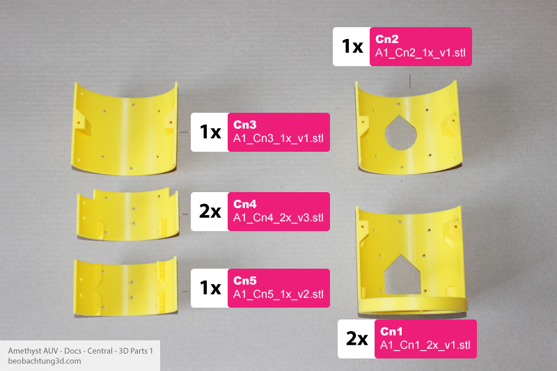 Amethyst AUV Center - 3D parts 1