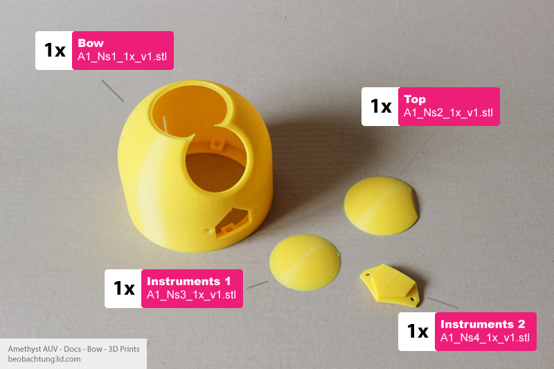 Amethyst AUV - Bow 3D Prints 1