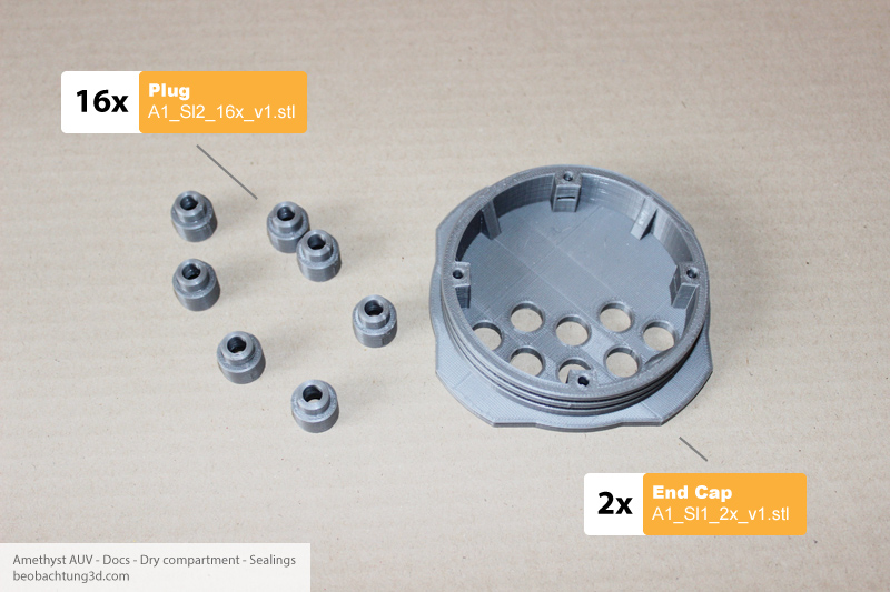 Amethyst AUV Enclosure - Print parts